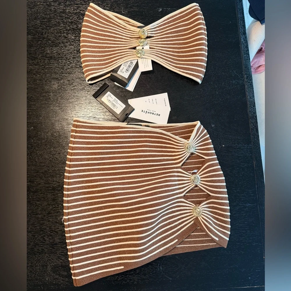 Retrofete top & skirt set both size S - Picture 4 of 6